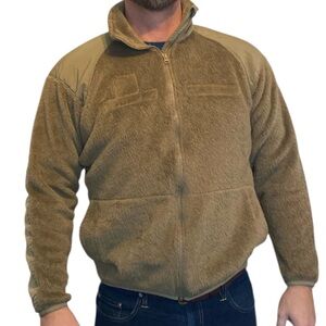 Kenyon VTG Pile Fleece Jacket Coyote Brown Med Mid Layer Military Cold Weather